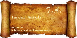 Tercsi Anikó névjegykártya